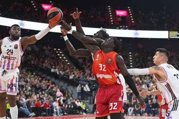 Wenyen GABRIEL FCB , action,duel against li Yakuba Ouattara Paris Basketball Euro League,season 2025 2026, FC Bayern Muenchen Paris Basketball on 03 02 2026 , S A P G A R D EN