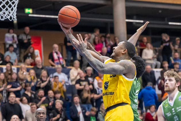 European North Basketball League, ENBL, 2025 2026 Syntainics MBC vs Hefte Helfen Bulls Kapfenberg Weissenfels, Germany 03 February 2026 In the picture Charles Callison Weissenfels Weissenfels Stadthalle Weissenfels Sachsen Anhalt Germany
