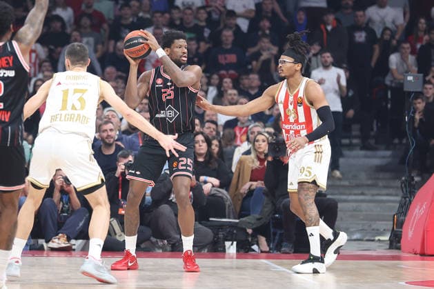 CRVENA ZVEZDA vs HAPOEL TEL AVIV DAN OTURU, basketball player of Hapoel, during the Euroleague match against Crvena zvezda, at Belgrade Arena. Belgrade, 03.02.2026. photo: Ivica Veselinov MN PRESS BASKETBALL, EUROLEAGUE, CRVENA ZVEZDA, HAPOEL TEL AVIV Belgrade Belgrade Arena Serbia Copyright: xIvicaxVeselinovx xMNxPressx