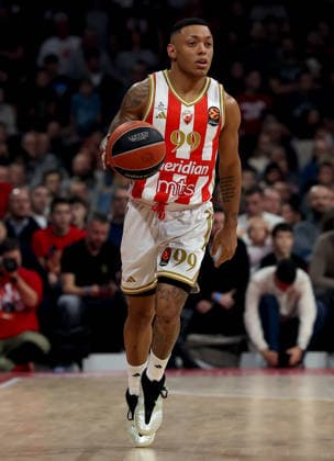 Crvena Zvezda v Hapoel, Euroleague basketball, season 2025 2026, round 26 Belgrade, Serbia. 3rd Feb, 2026. Crvena Zvezda s Yago Dos Santos during Euroleague basketball match between Crvena Zvezda (Red Star) and Hapoel Tel Aviv on January 3. 2026. in Belgrade, Serbia. Belgrade Serbia Copyright: xPedjaxMilosavljevic STARSPORTx