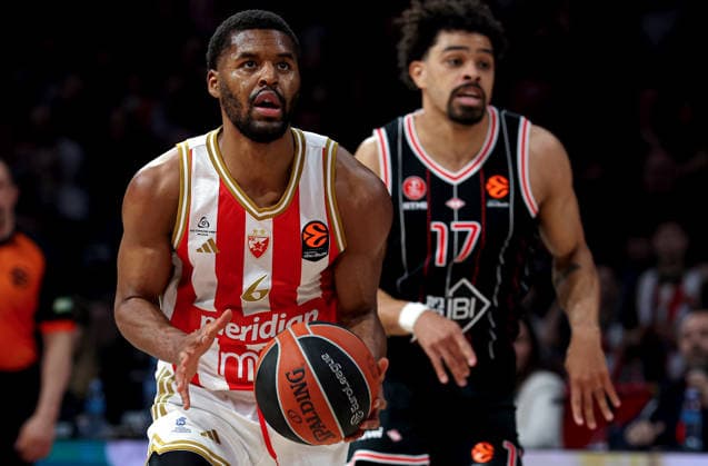 Crvena Zvezda v Hapoel, Euroleague basketball, season 2025 2026, round 26 Belgrade, Serbia. 3rd Feb, 2026. Crvena Zvezda s Jared Butler during Euroleague basketball match between Crvena Zvezda (Red Star) and Hapoel Tel Aviv on January 3. 2026. in Belgrade, Serbia. Belgrade Serbia Copyright: xPedjaxMilosavljevic STARSPORTx