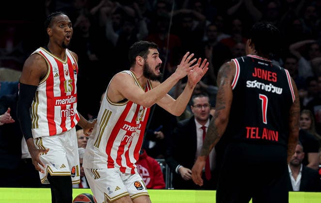 Crvena Zvezda v Hapoel, Euroleague basketball, season 2025 2026, round 26 Belgrade, Serbia. 3rd Feb, 2026. Crvena Zvezda s Nikola Kalinic during Euroleague basketball match between Crvena Zvezda (Red Star) and Hapoel Tel Aviv on January 3. 2026. in Belgrade, Serbia. Belgrade Serbia Copyright: xPedjaxMilosavljevic STARSPORTx