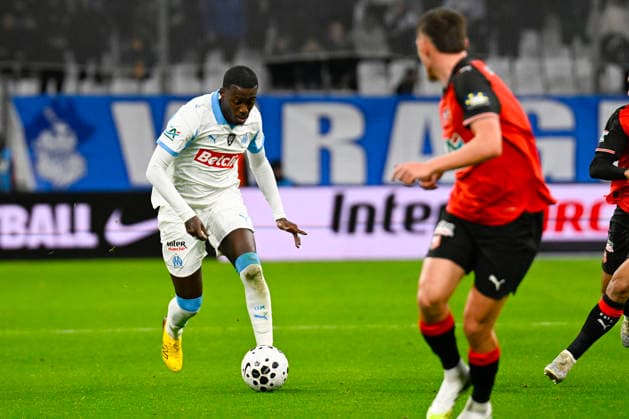 FOOTBALL : Olympique de Marseille VS Stade Rennais FC - Coupe de France - 03 02 2026 Timothy Weah (OM) - Coupe de France match between Olympique de Marseille and Stade Rennais FC on February 3, 2026 at the Orange Velodrome Stadium in Marseille. MarseilleFrance  Copyright: xWilliamxCannarellax