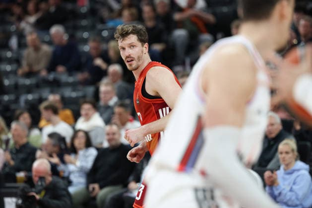 Andreas Obst FC Bayern Basketball, 13 , GER, FC Bayern Basketball vs Paris Basketball, Basketball, Euroleague, Matchday 26, Season 2025 2026, 03 02 2026, GER, FC Bayern Basketball vs Paris Basketball, Basketball, Euroleague, Matchday 26, Season 2025 2026, 03 02 2026 Munich Copyright: xEibner-Pressefoto JennixMaulx EP_JML