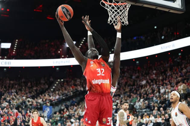 Wenyen Gabriel FC Bayern Basketball, 32 , GER, FC Bayern Basketball vs Paris Basketball, Basketball, Euroleague, Matchday 26, Season 2025 2026, 03 02 2026, GER, FC Bayern Basketball vs Paris Basketball, Basketball, Euroleague, Matchday 26, Season 2025 2026, 03 02 2026 Munich Copyright: xEibner-Pressefoto JennixMaulx EP_JML