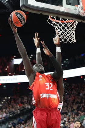 Wenyen Gabriel FC Bayern Basketball, 32 , GER, FC Bayern Basketball vs Paris Basketball, Basketball, Euroleague, Matchday 26, Season 2025 2026, 03 02 2026, GER, FC Bayern Basketball vs Paris Basketball, Basketball, Euroleague, Matchday 26, Season 2025 2026, 03 02 2026 Munich Copyright: xEibner-Pressefoto JennixMaulx EP_JML