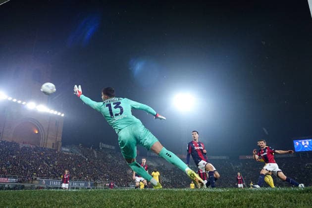 AC MilanÕs Ruben Loftus-Cheek goal 0-1 during the Serie A soccer match between Bologna and Milan at the Renato DallÕAra Stadium in Bologna, north Italy - Tuesday, February 3, 2026 -  Copyright: xMassimoxPaolone LaPressex