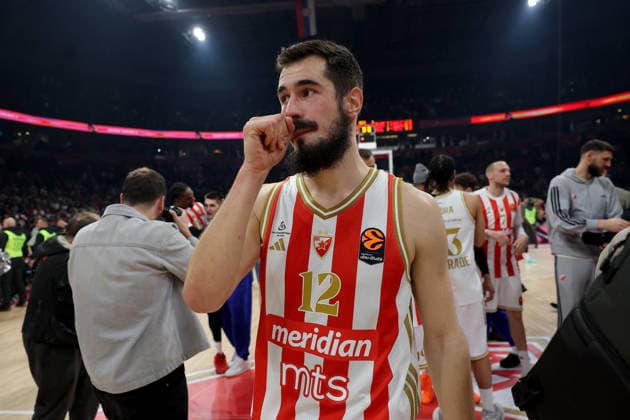Crvena Zvezda v Hapoel, Euroleague basketball, season 2025 2026, round 26 Belgrade, Serbia. 3rd Feb, 2026. Crvena Zvezda s Nikola Kalinic during Euroleague basketball match between Crvena Zvezda (Red Star) and Hapoel Tel Aviv on January 3. 2026. in Belgrade, Serbia. Belgrade Serbia Copyright: xPedjaxMilosavljevic STARSPORTx
