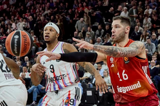Turkish Airlines EuroLeague Basketball, FC Bayern Munich Basketball vs Paris Basketball, Munich FC Bayern Basketball, Munich FC Bayern Basketball, Paris Basketball, 2026 02 03 in Munich SAP Garden JOVIC Stefan FC Bayern Munich Basketball Guard Nr 16 BAY16 sportworld Munich SAP Garden Bayern Germany