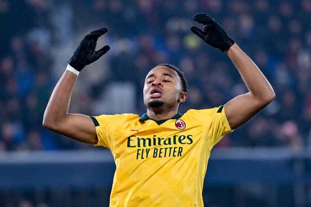 Milan s Christopher Nkunku shows his disappointment during Bologna FC vs AC Milan, Italian soccer Serie A match in Bologna, Italy, February 03 2026  Copyright: xAlessioxMarini IPAxSportx xipa-agency.netx xx IPA_70932005 IPA_Agency_IPA70932005