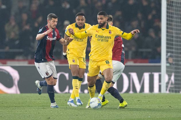 Foto IPP Damiano Fiorentini Bologna 03 02 2026 Calcio Campionato serie A 2025-2026 partita: Bologna-Milan nella foto: Ruben Loftus-Cheek Italy Photo Press World Copyright italy ITALY  Copyright: xR4924_italyphotopressx