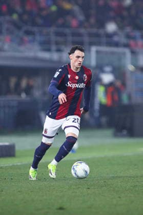 Nadir Zortea of Bologna FC in action during the serie A match between Bologna FC and AC Milan at Renato dall™Ara stadium in Bologna (Italy), February 3, 2026. massimilianoxcarnabuci