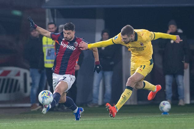 Foto IPP Damiano Fiorentini Bologna 03 02 2026 Calcio Campionato serie A 2025-2026 partita: Bologna-Milan nella foto: Riccardo Orsolini Italy Photo Press World Copyright italy ITALY  Copyright: xR4924_italyphotopressx