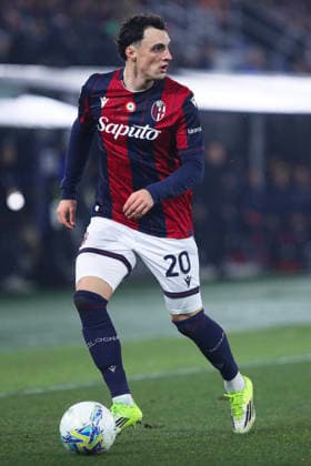 Nadir Zortea of Bologna FC in action during the serie A match between Bologna FC and AC Milan at Renato dall™Ara stadium in Bologna (Italy), February 3, 2026. massimilianoxcarnabuci