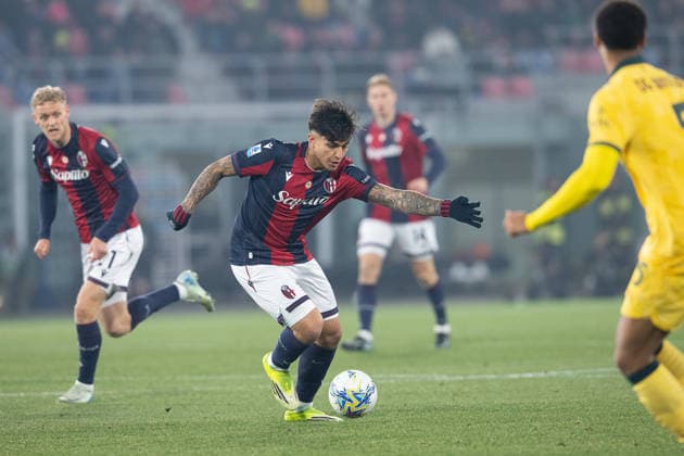 Foto IPP Damiano Fiorentini Bologna 03 02 2026 Calcio Campionato serie A 2025-2026 partita: Bologna-Milan nella foto: Santiago Castro in azione Italy Photo Press World Copyright italy ITALY  Copyright: xR4924_italyphotopressx