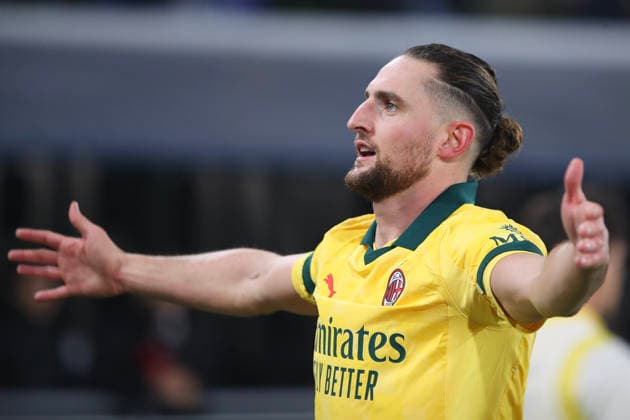 Adrien Rabiot of AC Milan celebrates the goal of 0-3 scored during the serie A match between Bologna FC and AC Milan at Renato dall™Ara stadium in Bologna (Italy), February 3, 2026. massimilianoxcarnabuci