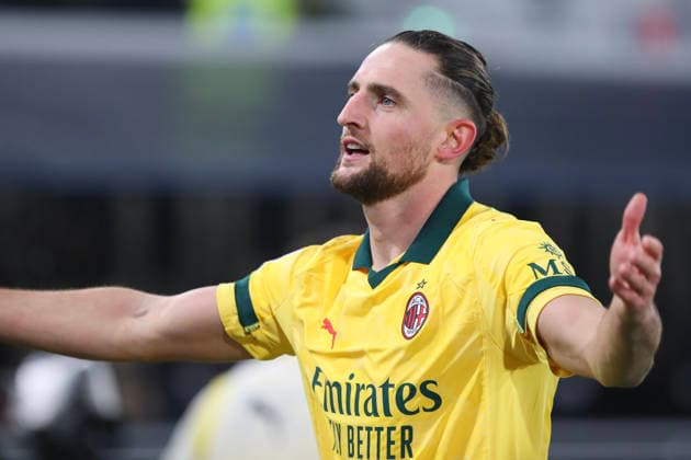Adrien Rabiot of AC Milan celebrates the goal of 0-3 scored during the serie A match between Bologna FC and AC Milan at Renato dall™Ara stadium in Bologna (Italy), February 3, 2026. massimilianoxcarnabuci