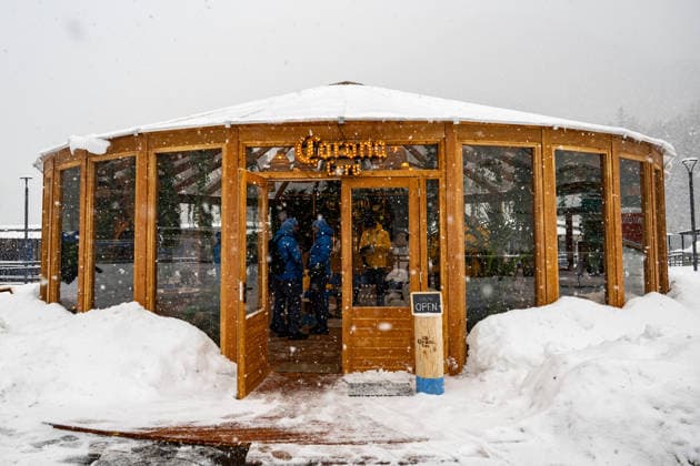 260203 A bar in the Cortina Olympic Village during day -3 of the 2026 Winter Olympics on February 3, 2026 in Cortina. Photo: Mathias Bergeld BILDBYRAN kod MB MB1294 Olympic Games, Olympische Spiele, Olympia, OS olympics winter olympics os ol olympiska spel vinter-os olympiske leker milano cortina 2026 milan cortina 2026 milano cortina 2026 olympic games milano cortina 2026 winter olympic games milano cortina-os milano cortina-ol vinter-ol -3 bbeng os-byn Olympic village *** 260203 A bar in the Cortina Olympic Village during day 3 of the 2026 Winter Olympics on February 3, 2026 in Cortina Photo Mathias Bergeld BILDBYRAN code MB MB1294 olympic games olympics winter olympics os ol olympiska spel vinter os olympiske leker milano cortina 2026 milan cortina 2026 milano cortina 2026 olympic games milano cortina 2026 winter olympic games milano cortina os milano cortina ol winter ol 3 bbeng os byn Olympic village  Copyright: MATHIASxBERGELD BB260203MB092