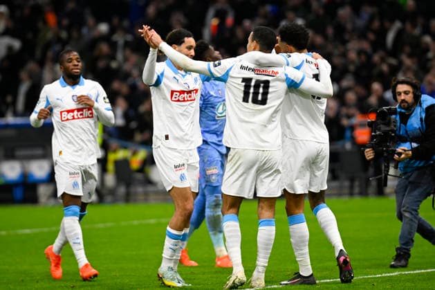 FOOTBALL : Olympique de Marseille VS Stade Rennais FC - Coupe de France - 03 02 2026 Joy OM - But Pierre-Emerick Aubameyang - Coupe de France match between Olympique de Marseille and Stade Rennais FC on February 3, 2026 at the Orange Velodrome Stadium in Marseille. MarseilleFrance  Copyright: xWilliamxCannarellax