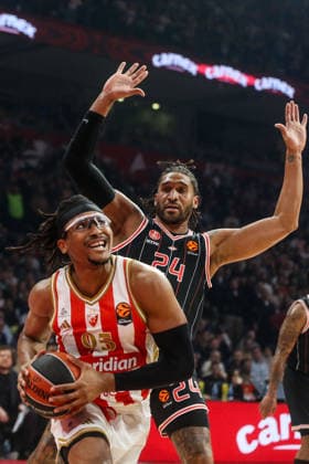 Crvena Zvezda v Hapoel Tel Aviv - EuroLeague BELGRADE, SERBIA - FEBRUARY 3: Moneke of Crvena Zvezda in action during the EuroLeague Regular Season match between Crvena Zvezda and Hapoel Tel Aviv at Belgrade Arena in Belgrade, Serbia on February 3, 2026. Filip Stevanovic Anadolu Belgrade Serbia. Editorial use only. Please get in touch for any other usage.  Copyright: x2026xAnadoluxFilipxStevanovicx