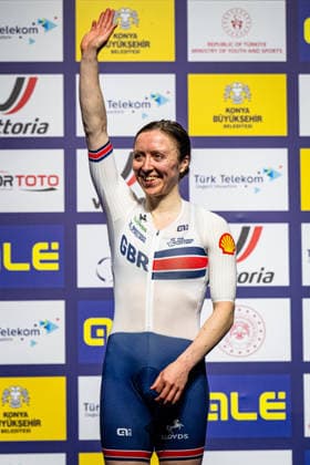 MORRIS Anna UEC Track Cycling European Championships Konya 2026 MORRIS Anna GBR Great Britain Winner First Place Award Ceremony Medal Ceremony Podium Portrait Portrait Portrait Event Event UEC Track Cycling European Championships 2026 Category Category Cycling Track Cycling European Championships Location Location Asia Türkiye Konya Discipline Omnium Points Race Category Elite Women Distance 20 km Date Date 03 02 2026 Tuesday Day 3