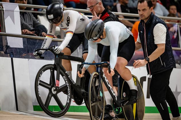 LYSENKO Alina, FRIEDRICH Lea Sophie UEC Track Cycling European Championships Konya 2026 LYSENKO Alina RUS Russia FRIEDRICH Lea Sophie GER Germany Landscape horizontal Landscape Event Event UEC Track Cycling European Championships 2026 Category Category Cycling Track Cycling European Championships Location Location Asia Türkiye Konya Discipline Sprint Category Elite Women Distance m Date Date 03 02 2026 Tuesday Day 3