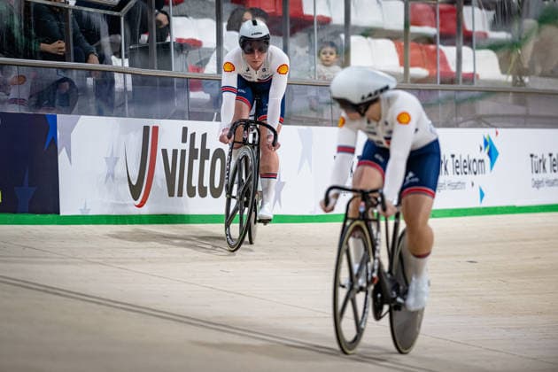 FINUCANE Emma, CAPEWELL Sophie UEC Track Cycling European Championships Konya 2026 FINUCANE Emma CAPEWELL Sophie GBR Great Britain Landscape horizontal Landscape Event Event UEC Track Cycling European Championships 2026 Category Category Cycling Track Cycling European Championships Location Location Asia Türkiye Konya Discipline Sprint Category Elite Women Distance m Date Date 03 02 2026 Tuesday Day 3