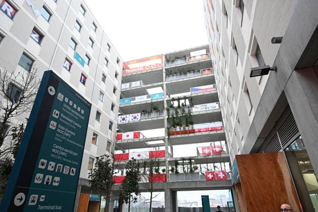 Residential building General view, FEBRUARY 3, 2026 - : Press preview of Athletes Village Olympic Village , during the Milano Cortina 2026 Olympic Winter games, Winterspiele,Spiele, Summer games in Milan, Italy. Noxthirdxpartyxsales  aflo_318427513