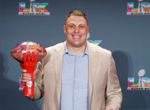 American Football, NFL, Super Bowl LX, Garett Bolles receives NFLPA Community Award