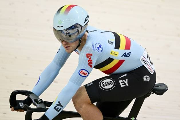 Belgian Milan Van den Haute pictured in action during the men s Omnium qualifications on day 3 of the 2026 UEC Track Elite European Championships, in Konya, Turkey, Tuesday 03 February 2026. The European Championships take place from 01 to 05 February 2026. DIRKxWAEM  x160992433x