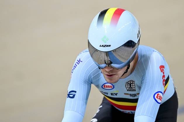 Belgian Milan Van den Haute pictured in action during the men s Omnium qualifications points race at day 3 of the 2026 UEC Track Elite European Championships, in Konya, Turkey, Tuesday 03 February 2026. The European Championships take place from 01 to 05 February 2026. DIRKxWAEM  x160993752x