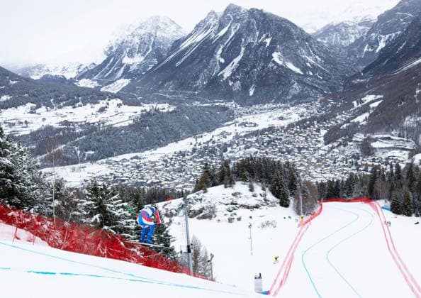 OLYMPICS - Winter Olympic Games, Olympische Spiele, Olympia, OS Milano Cortina 2026 BORMIO,ITALY,04.FEB.26 - OLYMPICS, ALPINE SKIING - Winter Olympic Games Milano Cortina 2026, preview, downhill training, men. Image shows Nils Allegre (FRA).  GEPAxpictures xWolfgangxGrebien