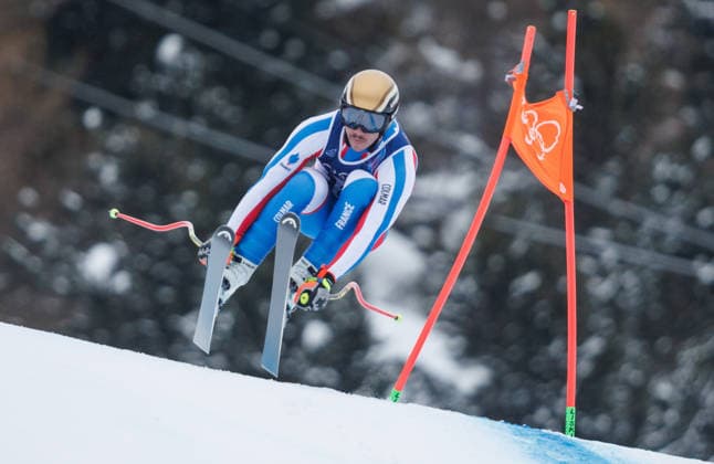OLYMPICS - Winter Olympic Games, Olympische Spiele, Olympia, OS Milano Cortina 2026 BORMIO,ITALY,04.FEB.26 - OLYMPICS, ALPINE SKIING - Winter Olympic Games Milano Cortina 2026, preview, downhill training, men. Image shows Nils Alphand (FRA).  GEPAxpictures xHaraldxSteiner