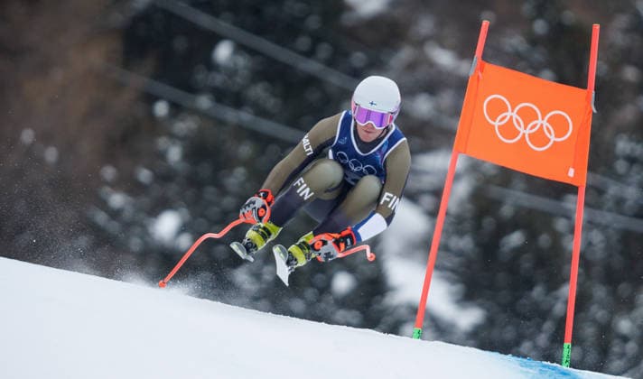 OLYMPICS - Winter Olympic Games, Olympische Spiele, Olympia, OS Milano Cortina 2026 BORMIO,ITALY,04.FEB.26 - OLYMPICS, ALPINE SKIING - Winter Olympic Games Milano Cortina 2026, preview, downhill training, men. Image shows Elian Lehto (FIN).  GEPAxpictures xHaraldxSteiner
