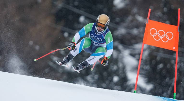 OLYMPICS - Winter Olympic Games, Olympische Spiele, Olympia, OS Milano Cortina 2026 BORMIO,ITALY,04.FEB.26 - OLYMPICS, ALPINE SKIING - Winter Olympic Games Milano Cortina 2026, preview, downhill training, men. Image shows Martin Cater (SLO).  GEPAxpictures xHaraldxSteiner
