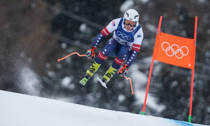 OLYMPICS - Winter Olympic Games, Olympische Spiele, Olympia, OS Milano Cortina 2026 BORMIO,ITALY,04.FEB.26 - OLYMPICS, ALPINE SKIING - Winter Olympic Games Milano Cortina 2026, preview, downhill training, men. Image shows Sam Morse (USA).  GEPAxpictures xHaraldxSteiner
