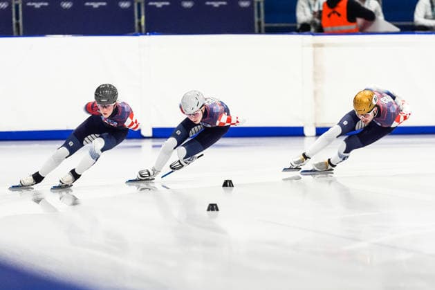 2026-02-04 - Milano Cortina 2026 Winter Olympics MILAN, ITALY - FEBRUARY 4: Katarina Buric of Croatia, Valentina Ascic of Croatia, Ivan Martinic of Croatia during a training before the Milano Cortina 2026 Winter Olympics at the Milano Ice Skating Arena on February 4, 2026 in Milan, Italy Milan Milano Ice Skating Arena Italy Content not available for redistribution in The Netherlands directly or indirectly through any third parties. Copyright: xAndrexWeeningx