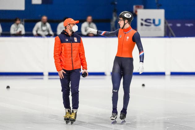 2026-02-04 - Milano Cortina 2026 Winter Olympics MILAN, ITALY - FEBRUARY 4: Niels Kerstholt of Netherlands, Teun Boer of Netherlands™ during a training before the Milano Cortina 2026 Winter Olympics at the Milano Ice Skating Arena on February 4, 2026 in Milan, Italy Milan Milano Ice Skating Arena Italy Content not available for redistribution in The Netherlands directly or indirectly through any third parties. Copyright: xAndrexWeeningx