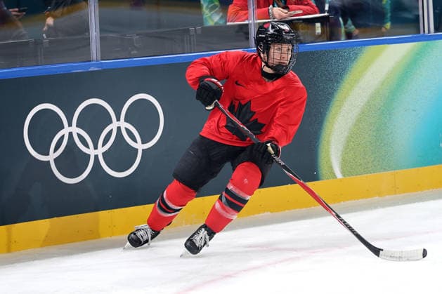 The Canadian women s hockey team practices on Wednesday, February 4, 2026, before the start of the Milan 2026 Winter Olympics.  OLY20260204335 AARONxJOSEFCZYK