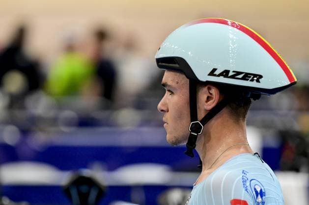 Belgian Milan Van den Haute pictured after the men s Omnium II tempo race at day 4 of the 2026 UEC Track Elite European Championships, in Konya, Turkey, Wednesday 04 February 2026. The European Championships take place from 01 to 05 February 2026. DIRKxWAEM  x161018288x