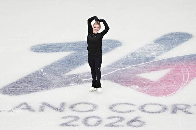 Ekaterina Kurakova of Poland poses during Women s Figure skating, Eiskunstlauf practice before the start of the Milan 2026 Winter Olympic Games, Olympische Spiele, Olympia, OS at the Milano Ice Skating Arena in Milan, Italy on Wednesday, February 4, 2026.  OLY20260204102 RichardxEllis