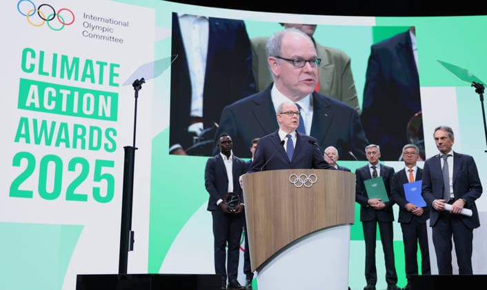 Milano Cortina 2026, Prince Albert II of Monaco on the occasion of the announcement of the winners of the Climate Action Awards 2025