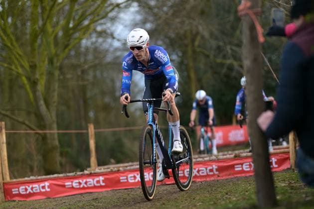 Belgian Niels Vandeputte pictured in action during the men s elite race of the Parkcross cyclocross cycling event, race 6 7 in the Exact Cross competition, Wednesday 04 February 2026 in Maldegem. DAVIDxPINTENS  x161026958x