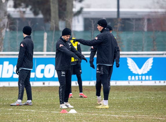Soccer, Men, Season 2025 26, 2 Bundesliga, Hertha BSC, Training, v l Josip Brekalo Hertha BSC , Luca Schuler Hertha BSC , 04 02 2026, Copyright: xSebastianxRäppold MatthiasxKochx