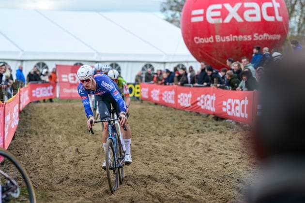 Belgian Niels Vandeputte pictured in action during the men s elite race of the Parkcross cyclocross cycling event, race 6 7 in the Exact Cross competition, Wednesday 04 February 2026 in Maldegem. DAVIDxPINTENS  x161034116x