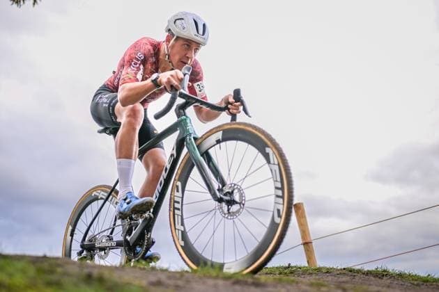 Belgian Tom Meeusen pictured in action during the men s elite race of the Parkcross cyclocross cycling event, race 6 7 in the Exact Cross competition, Wednesday 04 February 2026 in Maldegem. DAVIDxPINTENS  x161034168x
