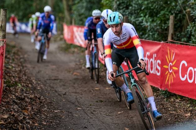 Spanish Felipe Orts Lloret pictured in action during the men s elite race of the Parkcross cyclocross cycling event, race 6 7 in the Exact Cross competition, Wednesday 04 February 2026 in Maldegem. DAVIDxPINTENS  x161034219x
