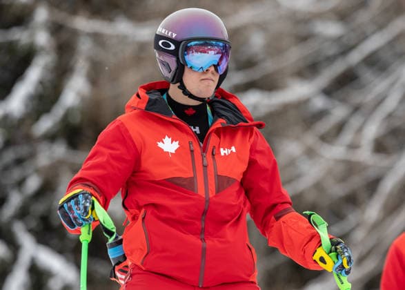 OLYMPICS - Winter Olympic Games, Olympische Spiele, Olympia, OS Milano Cortina 2026 BORMIO,ITALY,04.FEB.26 - OLYMPICS, ALPINE SKIING - Winter Olympic Games Milano Cortina 2026, preview, downhill training, men. Image shows Riley Seger (CAN). Keywords: inspection.  GEPAxpictures xHaraldxSteiner