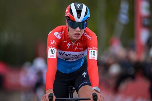 Luxembourgian Marie Schreiber pictured in action during the women s elite race of the Parkcross cyclocross cycling event, race 6 7 in the Exact Cross competition, Wednesday 04 February 2026 in Maldegem. DAVIDxPINTENS  x161036642x