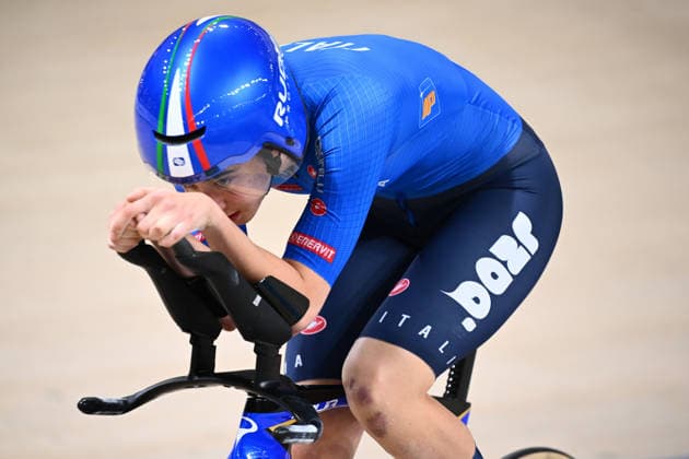 2026 UEC Track Elite European Championships Picture by Olly Hassell SWpix.com - 04 02 2026 - Cycling - 2026 UEC Track Elite European Championships - Konya Velodrome, Konya, Türkiye - Women™s Individual Pursuit - For Gold - Federica Venturelli (Italy) Konya Konya Velodrome Türkiye Copyright: x xSWpix.comx(t axPhotographyxHubxLtd)xOllyxHassell SWpix.comx SWP-3177-0833